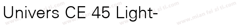Univers CE 45 Light字体转换